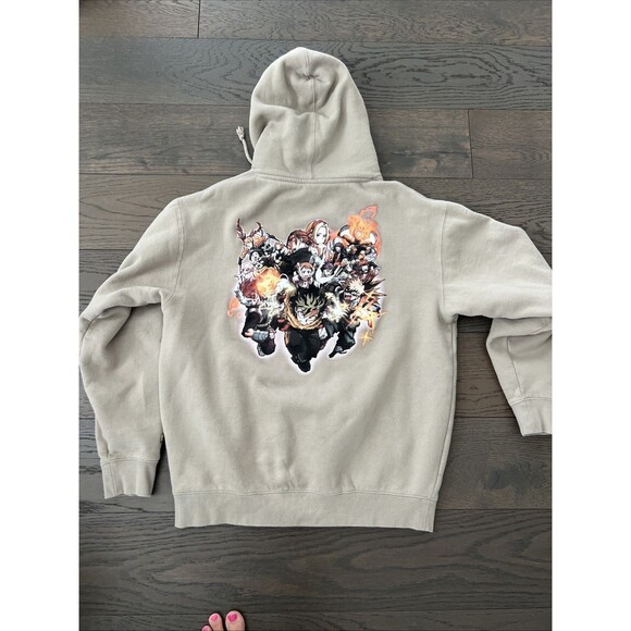 MY HERO ACADEMIA iiZO PULLOVER HOODIE Tan Size Large - Picture 5 of 7